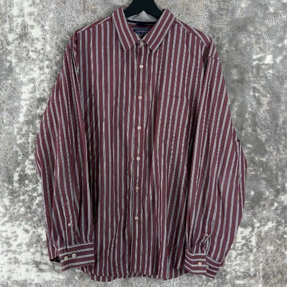 croft & barrow Other - Coft & Barrow Mens Size XL Striped Cotton Blend Button Shirt Long Sleeve Casual